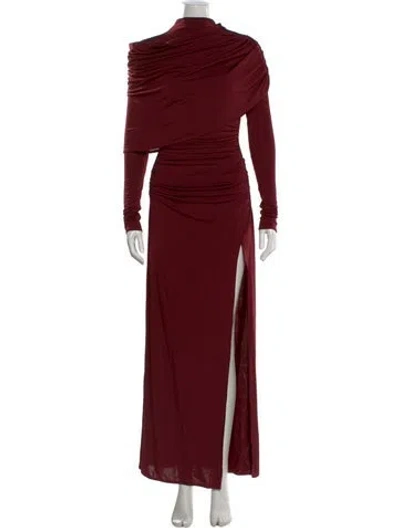 Pre-owned Lapointe Cowl Neck Long Dress W/ Tags In Burgundy