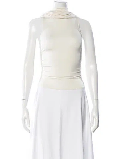 Pre-owned Lapointe Cowl Neck Sleeveless Top In Neutral