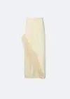 Lapointe Crepe Feather Asymmetrical Skirt In Cream