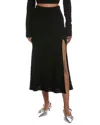 Lapointe Crepe Matte Midi Skirt In Black