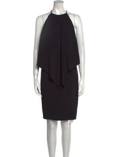 Pre-owned Lapointe Crew Neck Knee-length Dress In Black