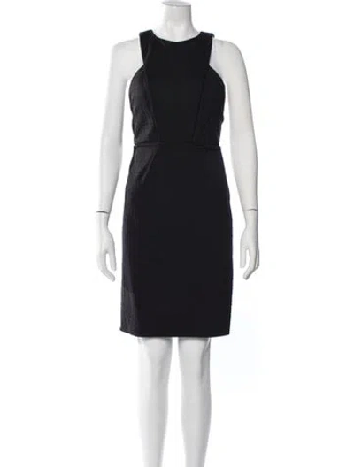 Pre-owned Lapointe Crew Neck Knee-length Dress In Black