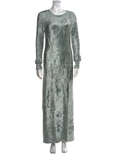 Pre-owned Lapointe Crew Neck Long Dress In Green