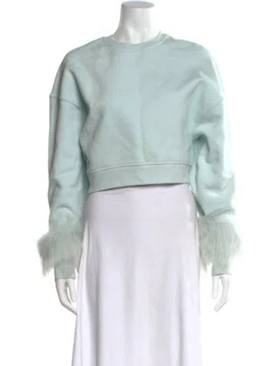 Pre-owned Lapointe Crew Neck Long Sleeve Sweatshirt In Green