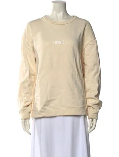 Pre-owned Lapointe Crew Neck Long Sleeve Sweatshirt In Neutral