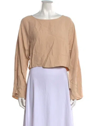 Pre-owned Lapointe Crew Neck Long Sleeve Top In Neutral