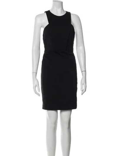 Pre-owned Lapointe Crew Neck Mini Dress In Black