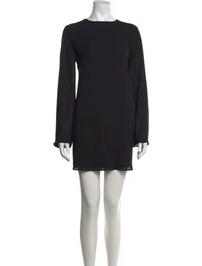 Pre-owned Lapointe Crew Neck Mini Dress In Black