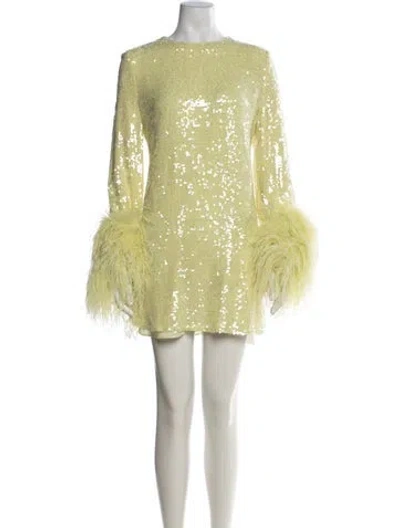 Pre-owned Lapointe Crew Neck Mini Dress In Multi