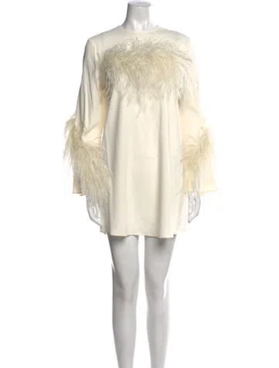 Pre-owned Lapointe Crew Neck Mini Dress In Neutral