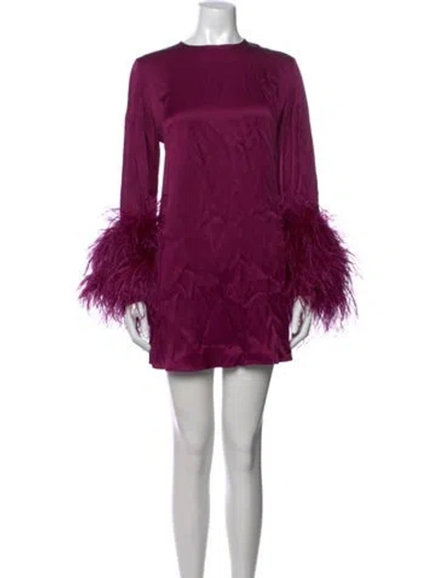 Pre-owned Lapointe Crew Neck Mini Dress In Purple
