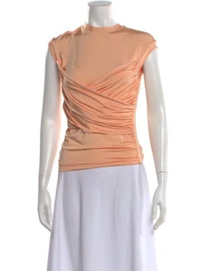 Pre-owned Lapointe Crew Neck Short Sleeve Top In Orange