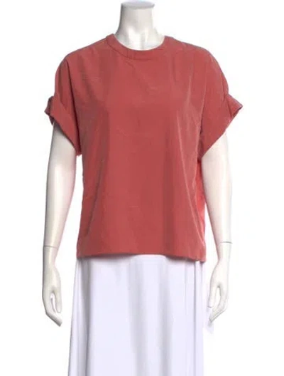 Pre-owned Lapointe Crew Neck Short Sleeve Top In Pink