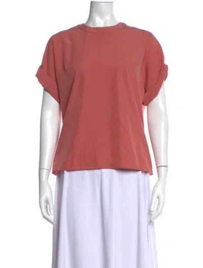 Pre-owned Lapointe Crew Neck Short Sleeve Top In Pink