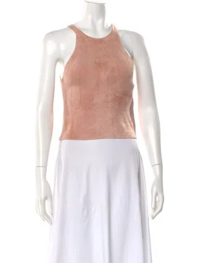 Pre-owned Lapointe Crew Neck Sleeveless Top In Pink