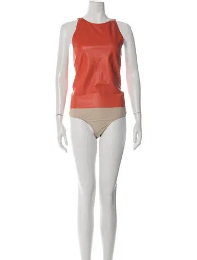 Pre-owned Lapointe Crew Neck Sleeveless Top W/ Tags In Pink