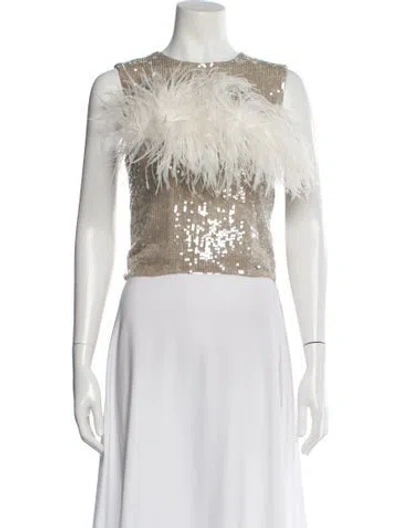 Pre-owned Lapointe Crew Neck Sleeveless Top In White