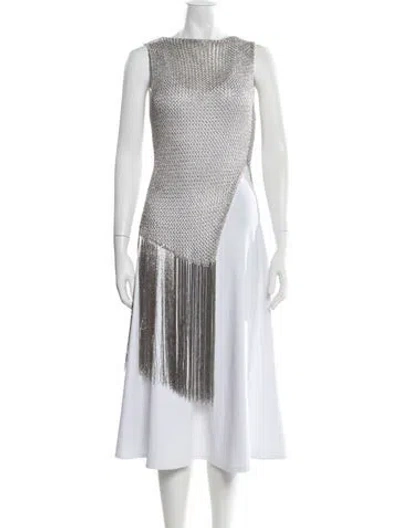Pre-owned Lapointe Crew Neck Sleeveless Top In White