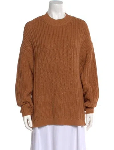 Pre-owned Lapointe Crew Neck Sweater In Brown