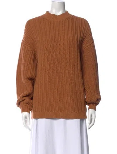 Pre-owned Lapointe Crew Neck Sweater In Brown