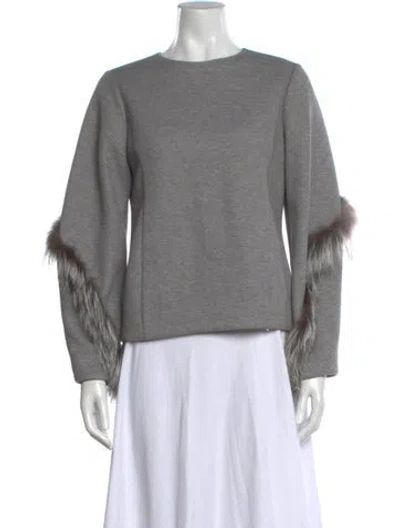 Pre-owned Lapointe Crew Neck Sweater In Grey