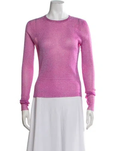 Pre-owned Lapointe Crew Neck Sweater In Metallic/pink