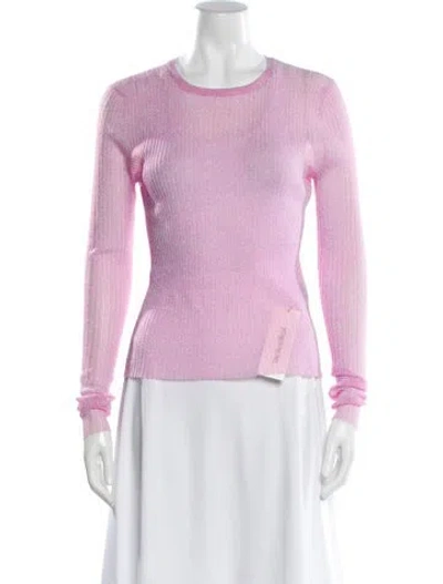 Pre-owned Lapointe Crew Neck Sweater In Pink