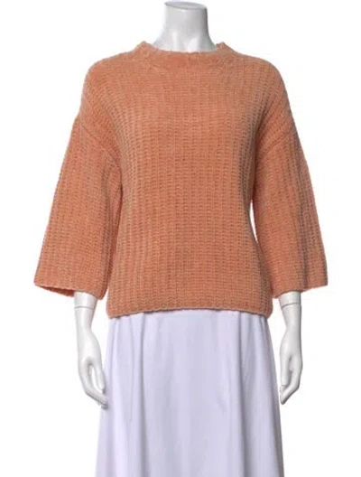 Pre-owned Lapointe Crew Neck Three-quarter Sleeve Sweatshirt In Pink