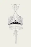 Lapointe Crinkle Metallic Tie Bra Top