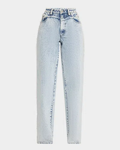 Lapointe Denim Double Seam Pants In Stoned Denim