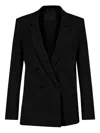 Lapointe Double-breasted Blazer In Black