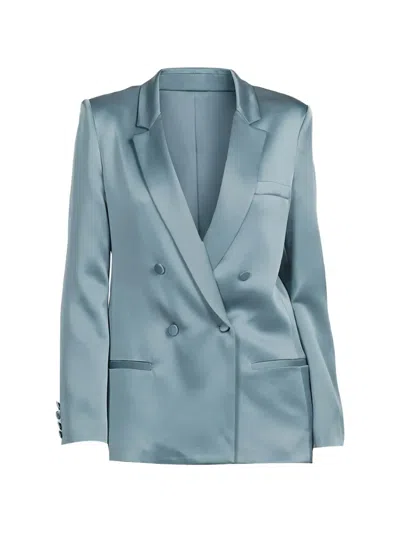 LAPOINTE DOUBLE-BREASTED SATIN BLAZER