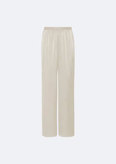 Lapointe Doubleface Satin Drawstring Pant In Sand