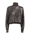 Lapointe Sequin Caftan Top In Brown