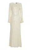 Lapointe Exclusive Sequined Maxi Dress In White