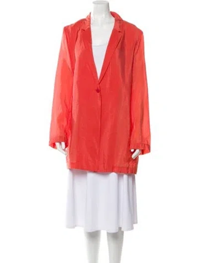 Pre-owned Lapointe Faux Fur Jacket In Orange