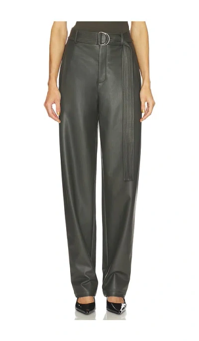 Lapointe Faux Leather Belted Tapered In Pine