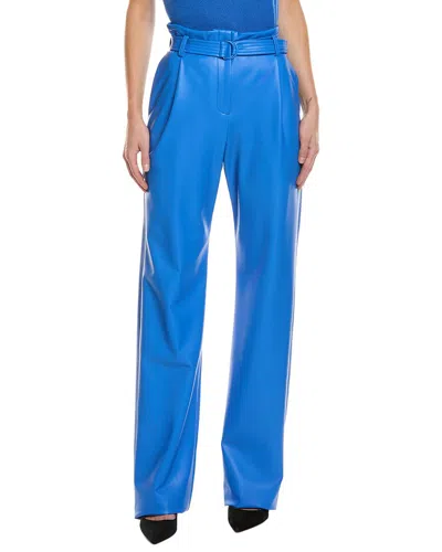 Lapointe Stretch Faux Leather Belted Pant In Astral