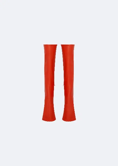 Lapointe Faux Leather Leg Cover In Poppy