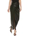 Lapointe Faux Leather Sarong In Black