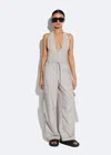 Lapointe Faux Leather Utility Pocket Pant In Medium Gray