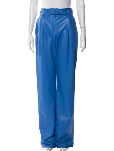 Pre-owned Lapointe Faux Leather Wide Leg Pants W/ Tags In Blue