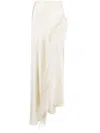 Lapointe Feather Asymmetrical Skirt In Cream