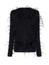 Lapointe Feather-detail Blouse