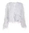 LAPOINTE LAPOINTE FEATHER-EMBELLISHED JACKET