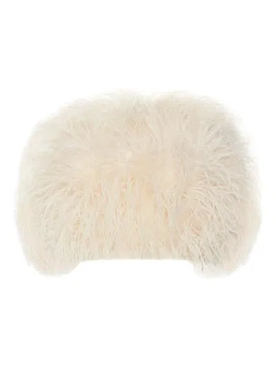 Lapointe Feather Strapless Top In Neutral