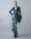 Lapointe Foil Velour V Neck Bodysuit