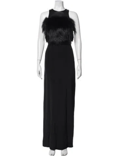 Pre-owned Lapointe Fox Long Dress In Black
