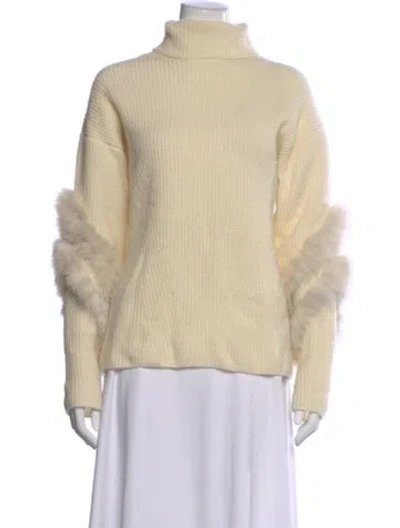 Pre-owned Lapointe Fox Turtleneck Sweater In Neutral