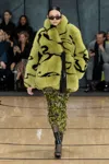 Lapointe Fur Coat In Chartreuse/black